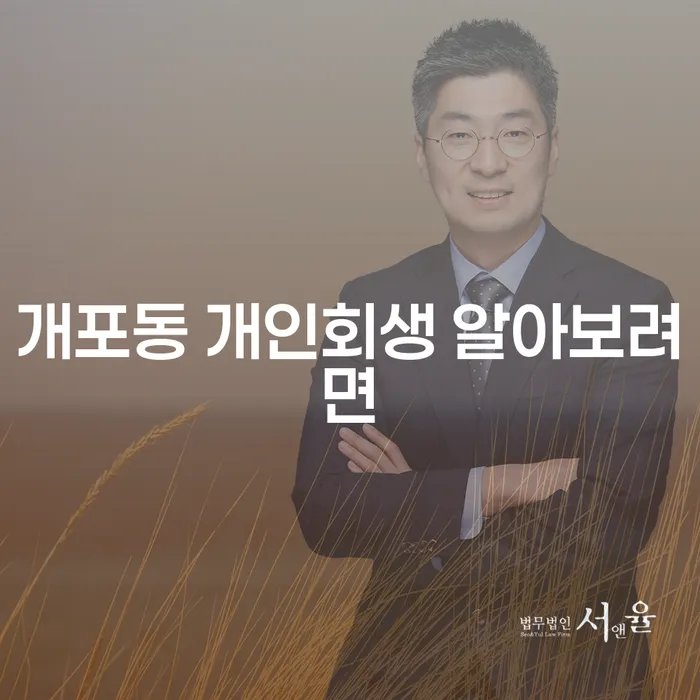 개포동 개인회생 알아보려면
