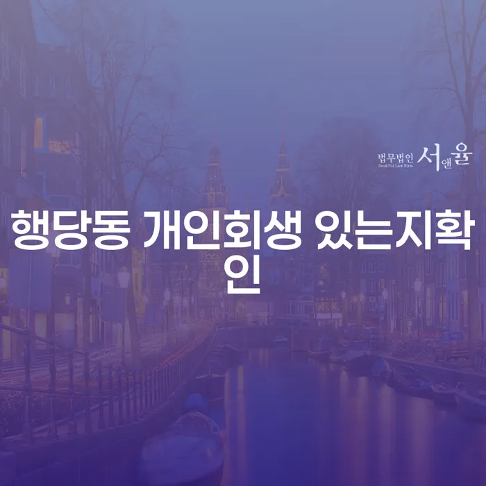 행당동 개인회생 있는지확인