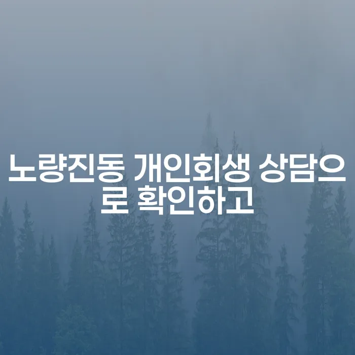 노량진동 개인회생 상담으로 확인하고