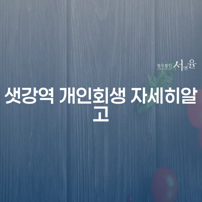 샛강역 개인회생 자세히알고