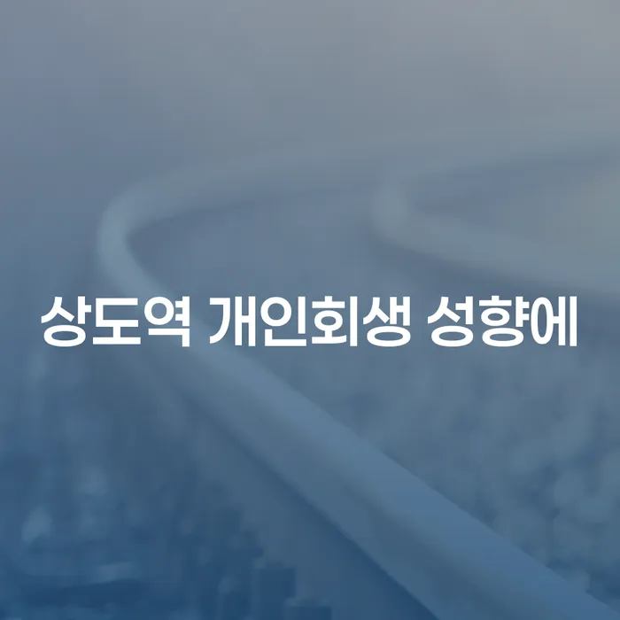 상도역 개인회생 성향에