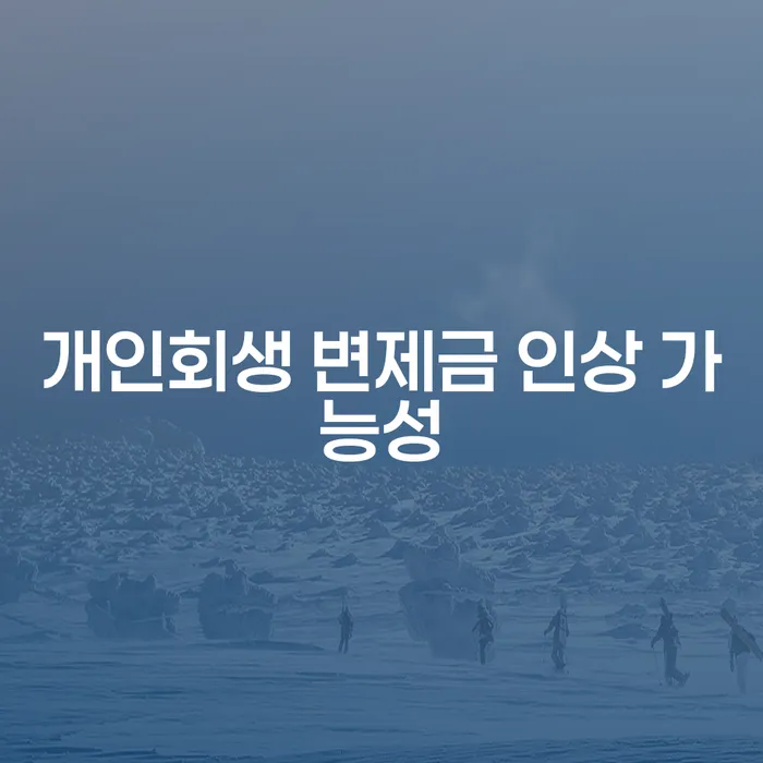 개인회생 변제금 인상 가능성, 무엇을 알아야 할까요?