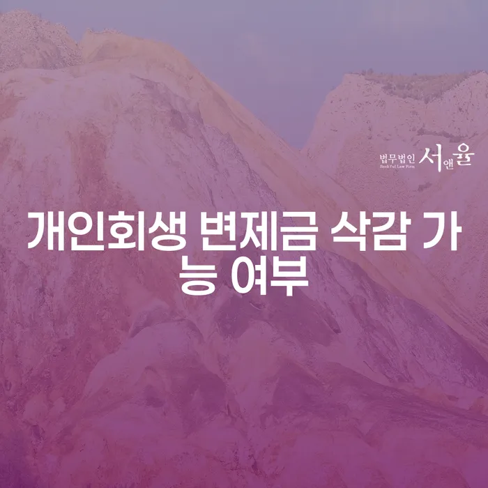 개인회생 변제금 삭감 가능 여부, 정말 가능한가요?